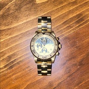 Gold plated invicta watch